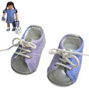 American Girl Doll Shoes Bowling Alley Party Outfit Accessory Blue Purple Silver